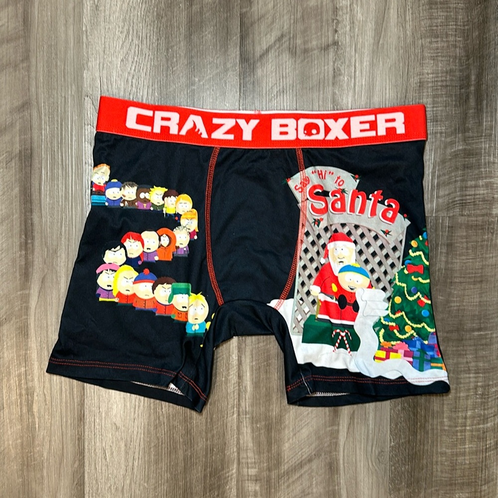 South Park Say Hi to Santa Crazy Boxer Boxer Brief - Large